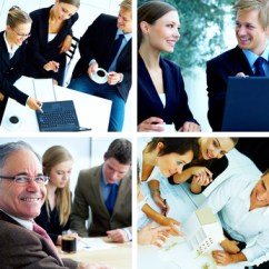 Business themed collage